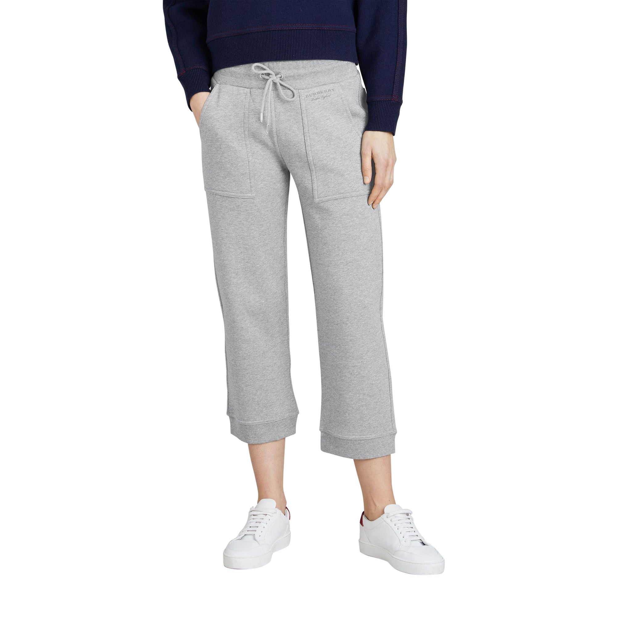 PALE GREY MELANGE Pantalon de survêtement 7/8 en jersey