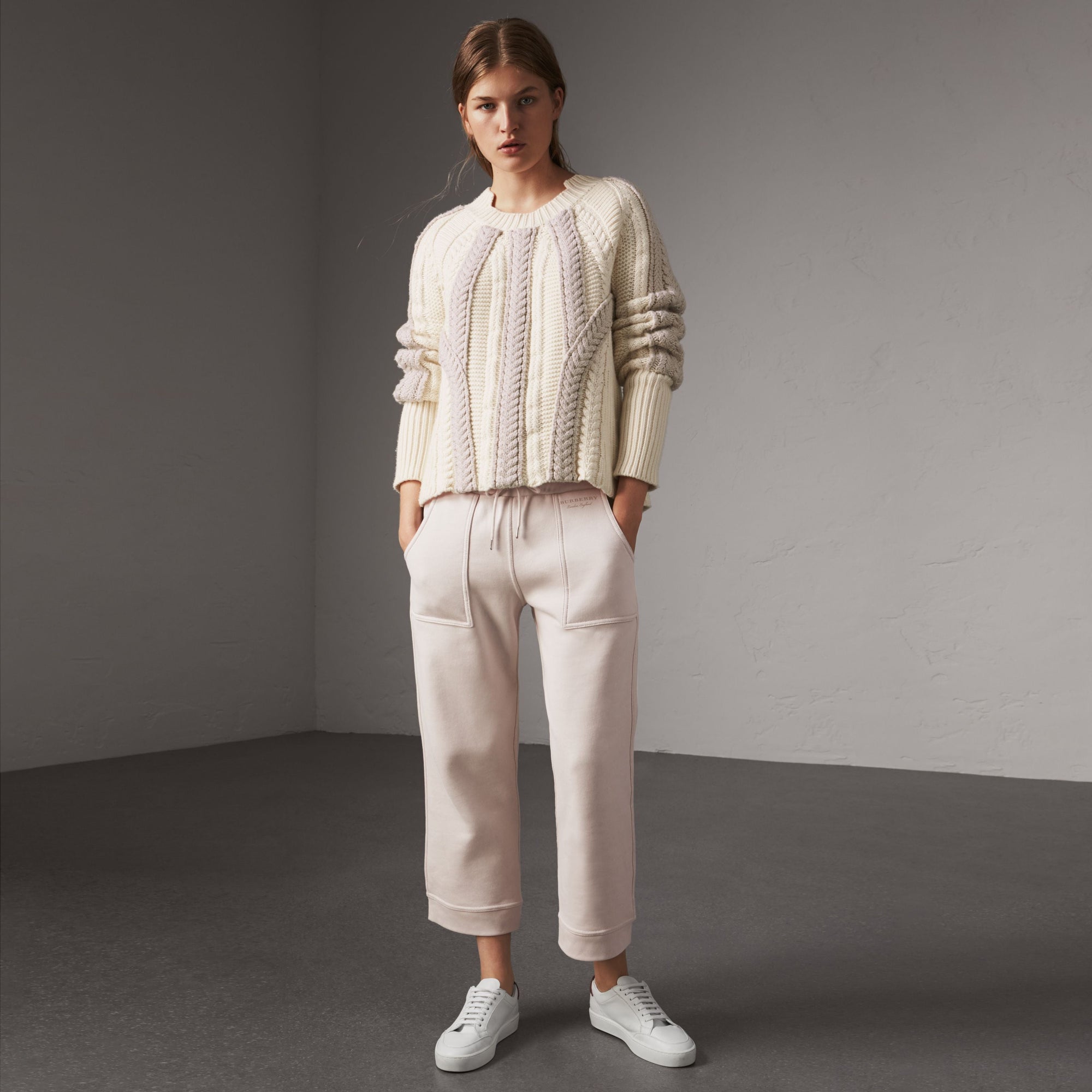 WINTER WHITE Pantalon de survêtement 7/8 en jersey