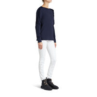 TRUE NAVY Haut en coton à volants