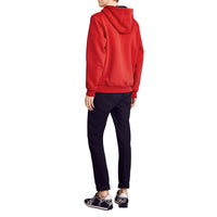 MILITARY RED Haut en jersey à capuche à détails check