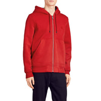 MILITARY RED Haut en jersey à capuche à détails check
