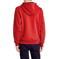 MILITARY RED Haut en jersey à capuche à détails check