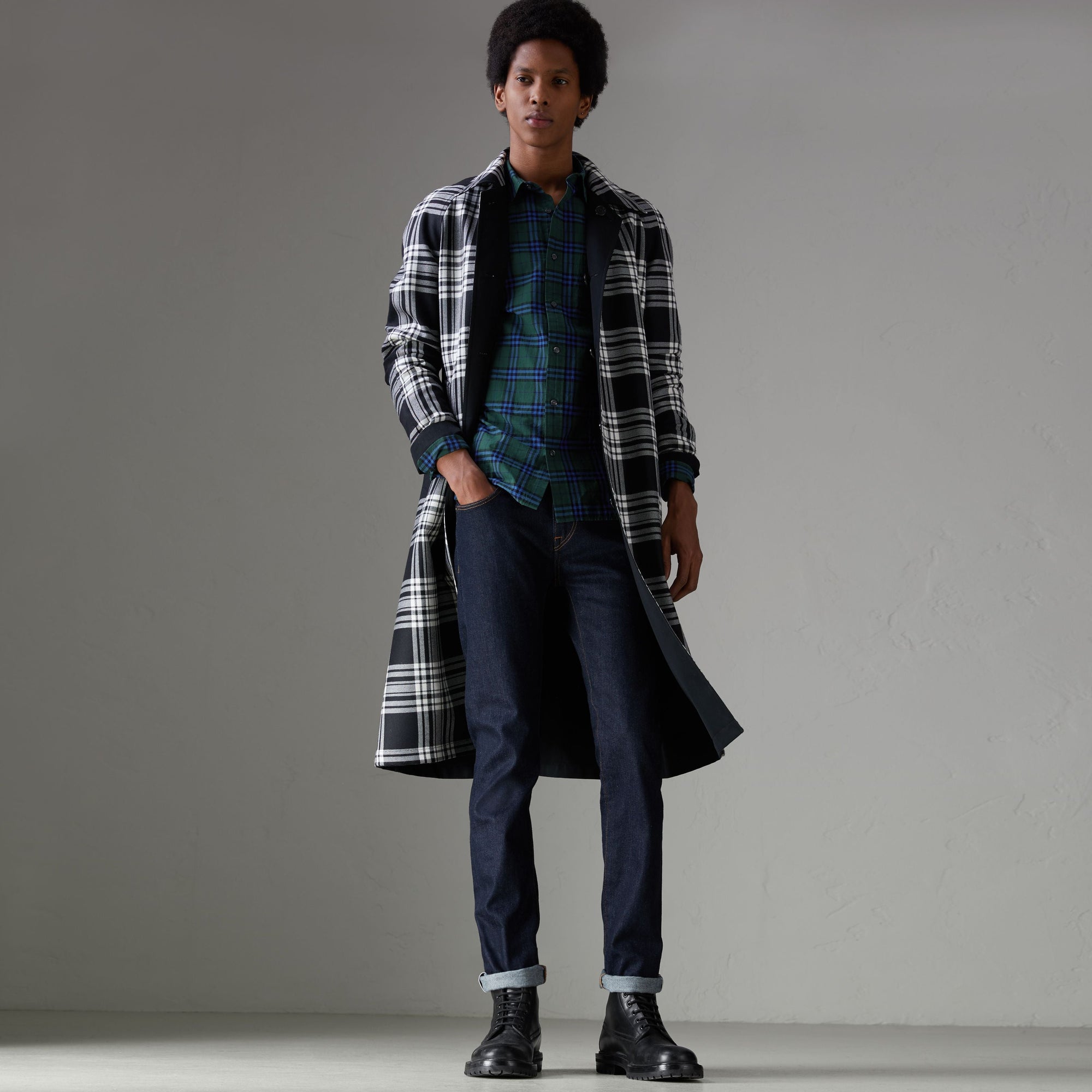 FOREST GREEN Chemise en coton à motif check