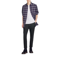 NAVY Chemise en coton à motif check
