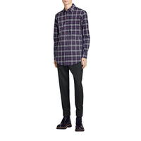 NAVY Chemise en coton à motif check
