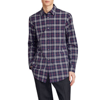NAVY Chemise en coton à motif check
