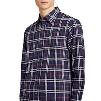NAVY Chemise en coton à motif check