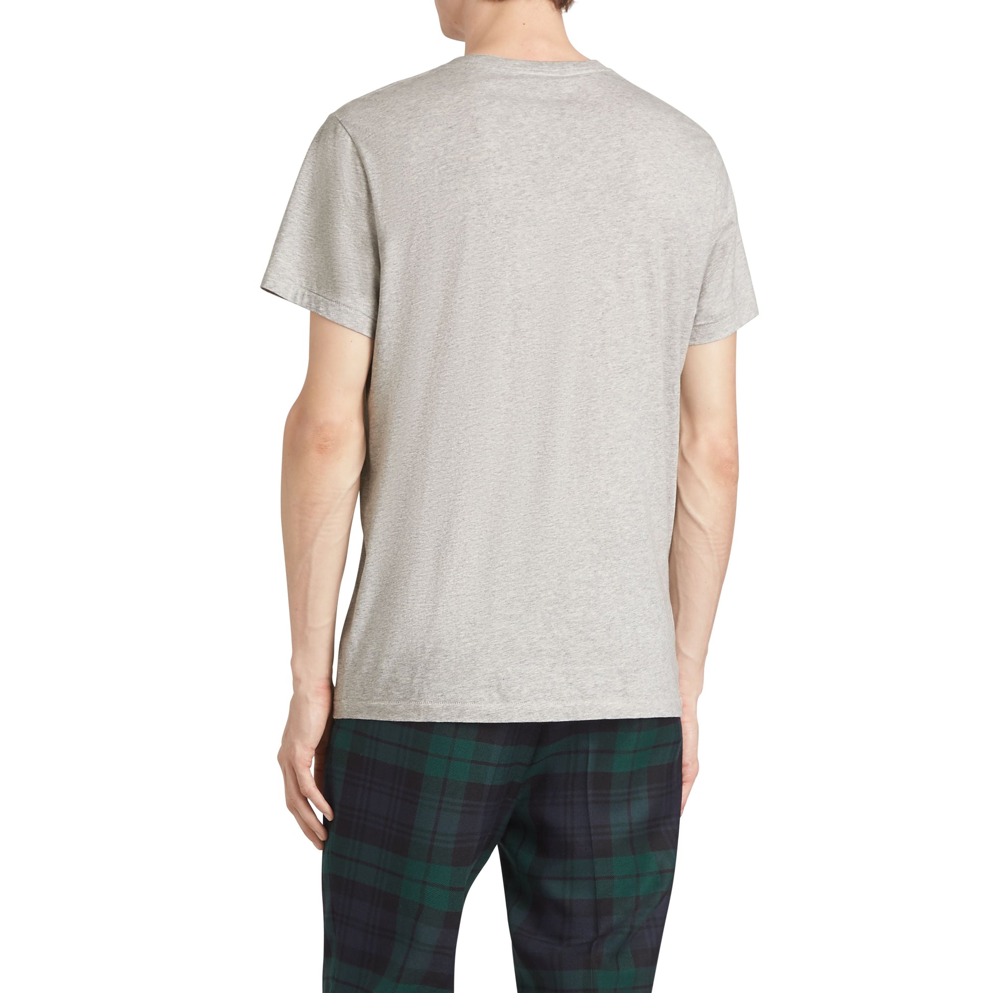 PALE GREY MELANGE T-shirt en jersey de coton