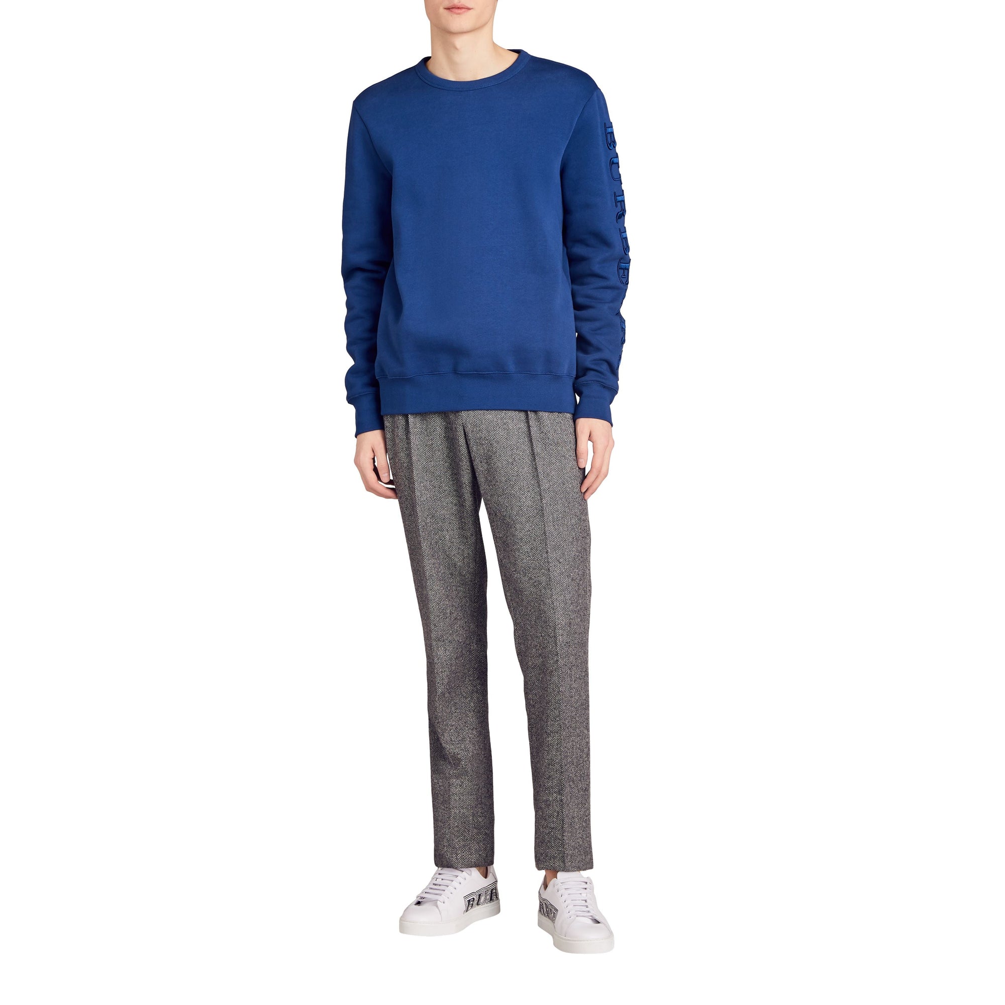 BRIGHT BLUE Sweat-shirt en jersey de coton