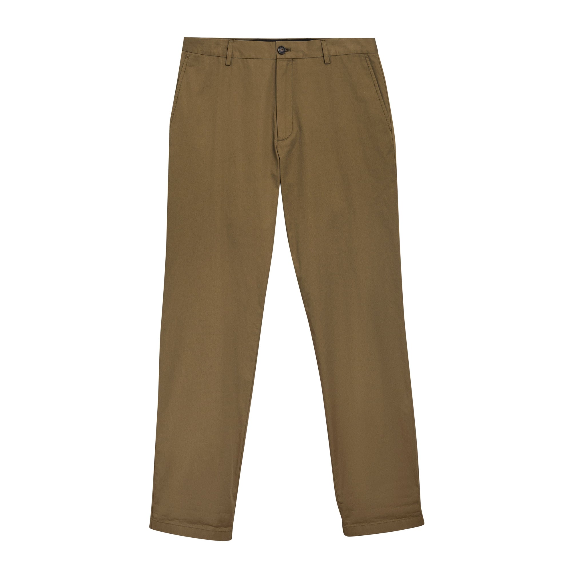 OLIVE GREEN Pantalon chino en sergé de coton