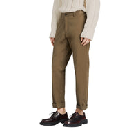 OLIVE GREEN Pantalon chino en sergé de coton