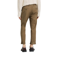 OLIVE GREEN Pantalon chino en sergé de coton