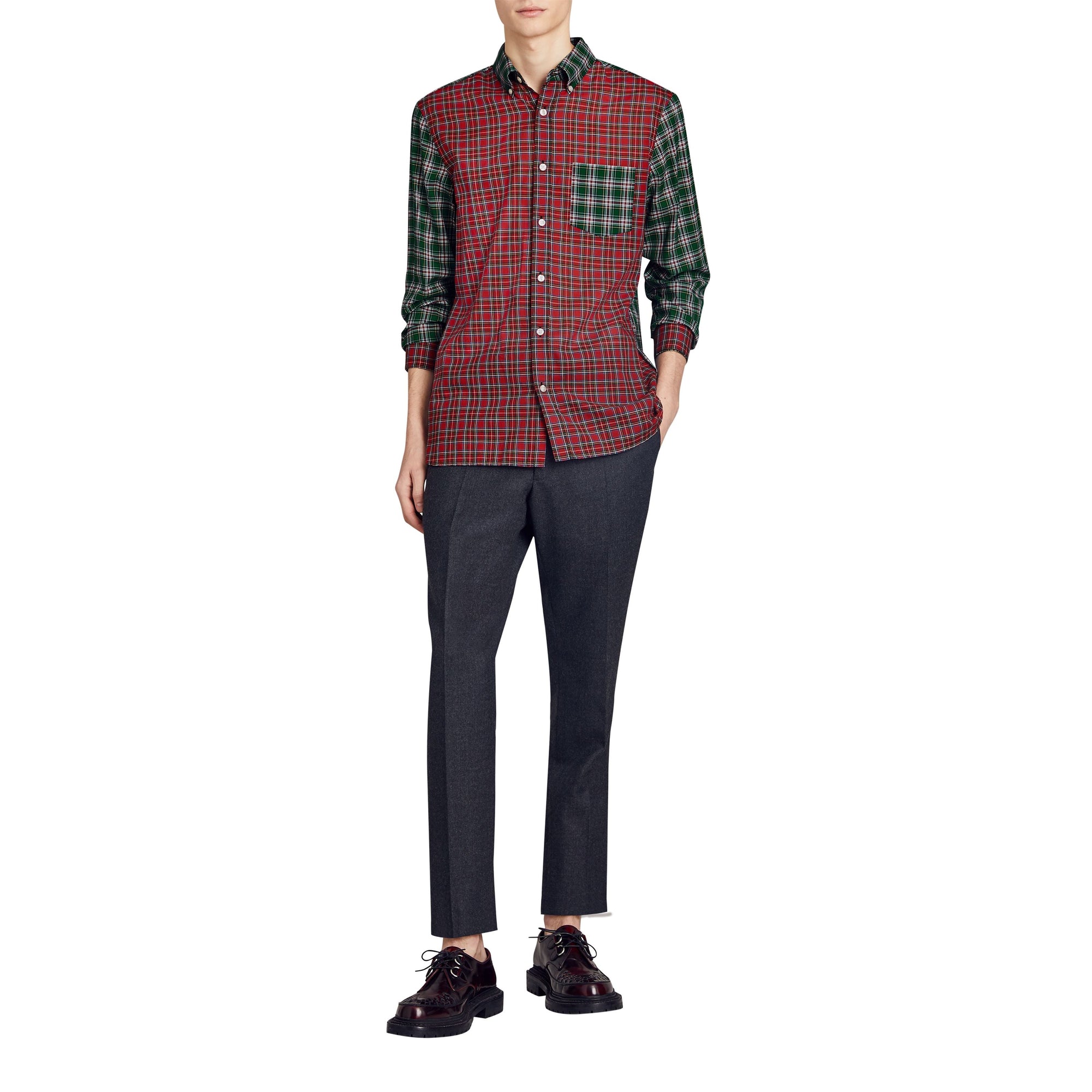 PINE GREEN Chemise Oxford en coton tartan