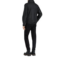 Veste à col entonnoir avec capuche repliable - Noir