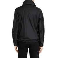 Veste à col entonnoir avec capuche repliable - Noir