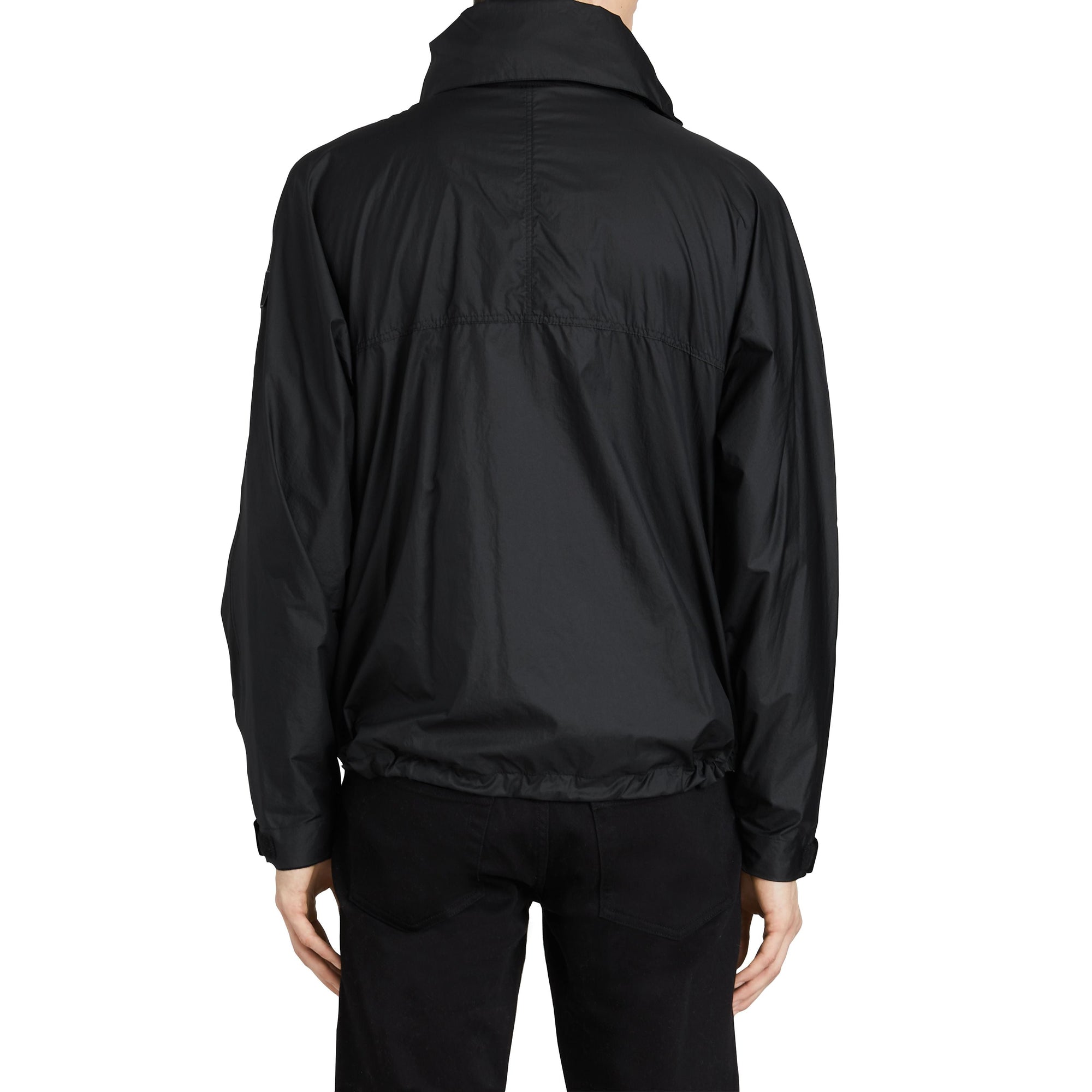 Veste à col entonnoir avec capuche repliable - Noir