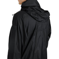 Veste à col entonnoir avec capuche repliable - Noir