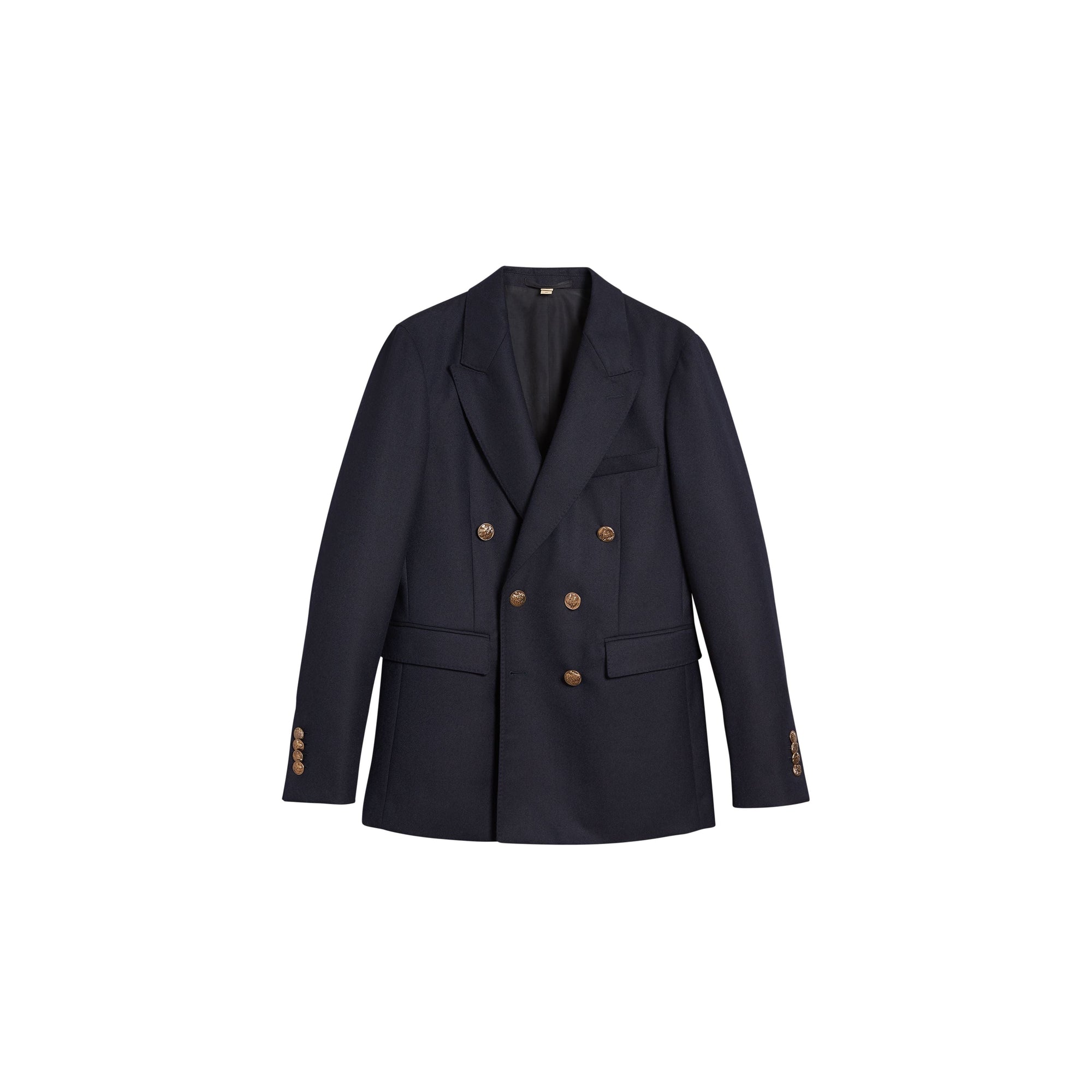 NAVY Veste de coupe slim ajustée en laine avec boutons à motif d'oiseau
