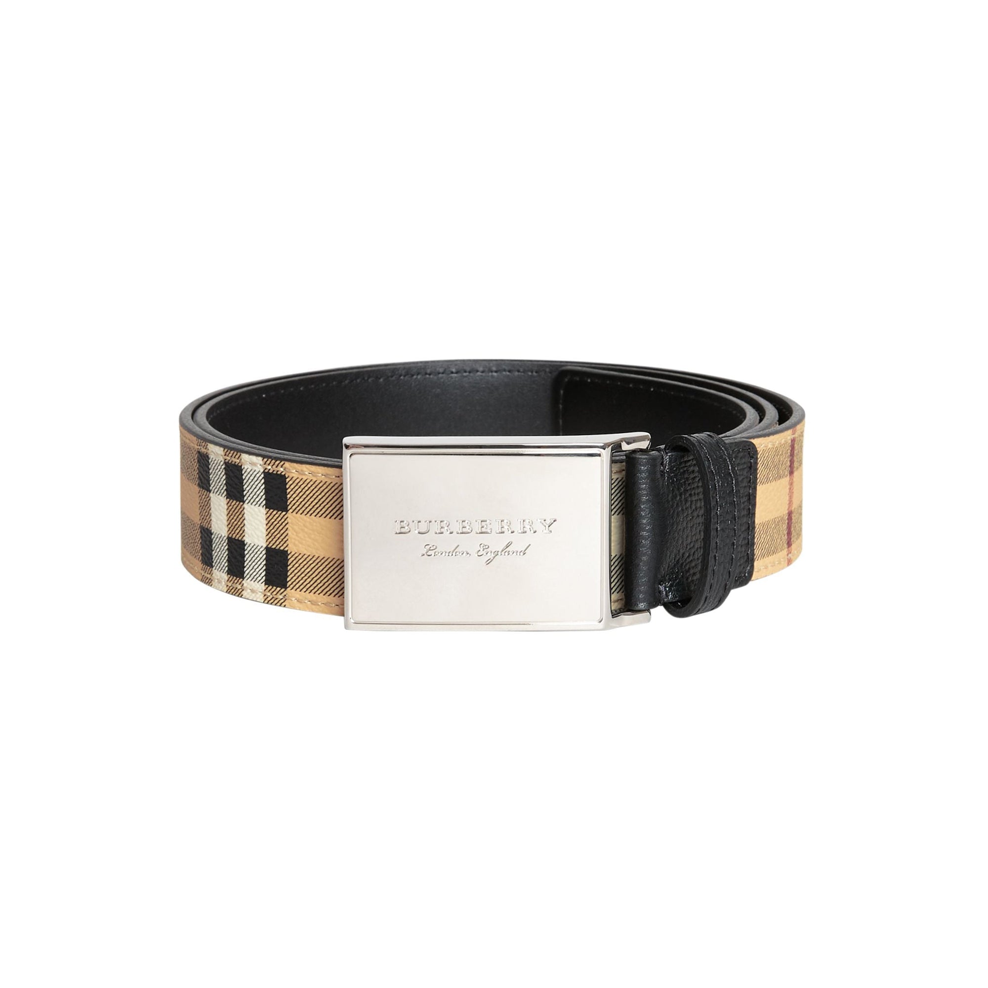 Ceinture à motif haymarket check - Noir