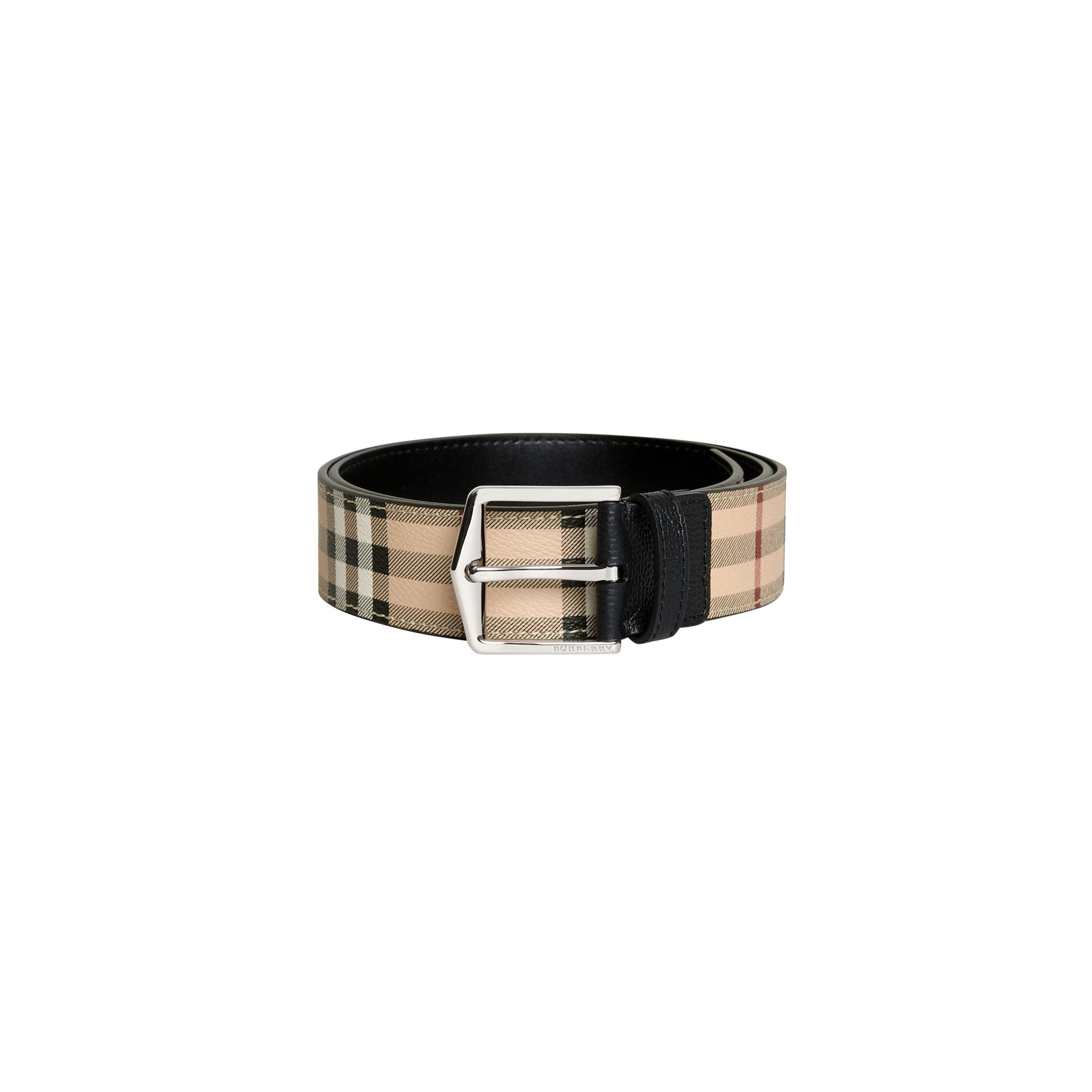 BLACK Ceinture à motif Haymarket check