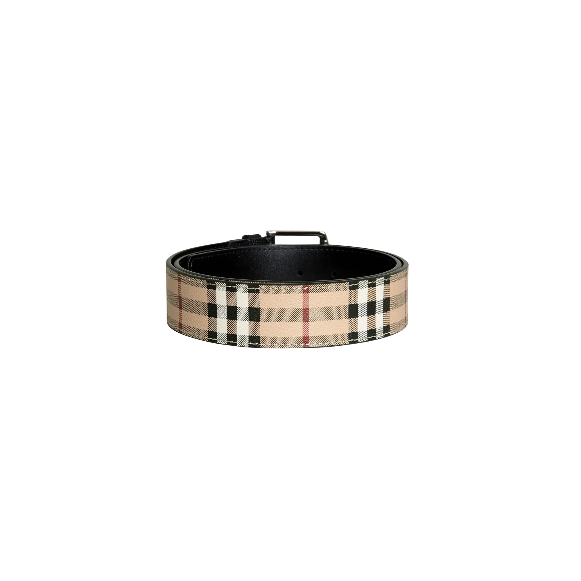 BLACK Ceinture à motif Haymarket check