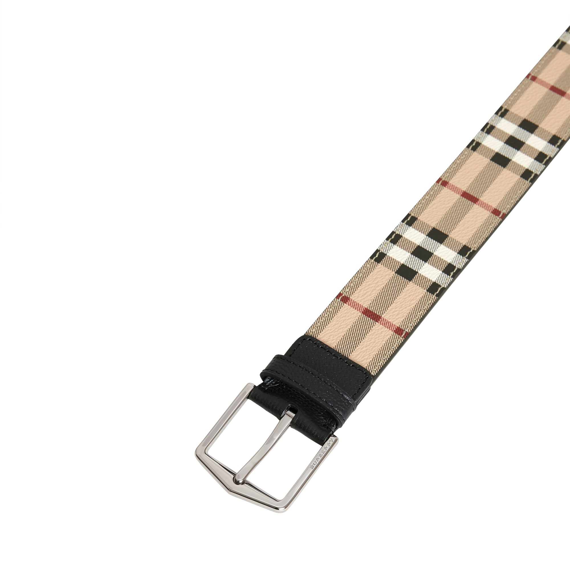 BLACK Ceinture à motif Haymarket check