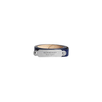 CANVAS BLUE Ceinture en cuir avec boucle plaque