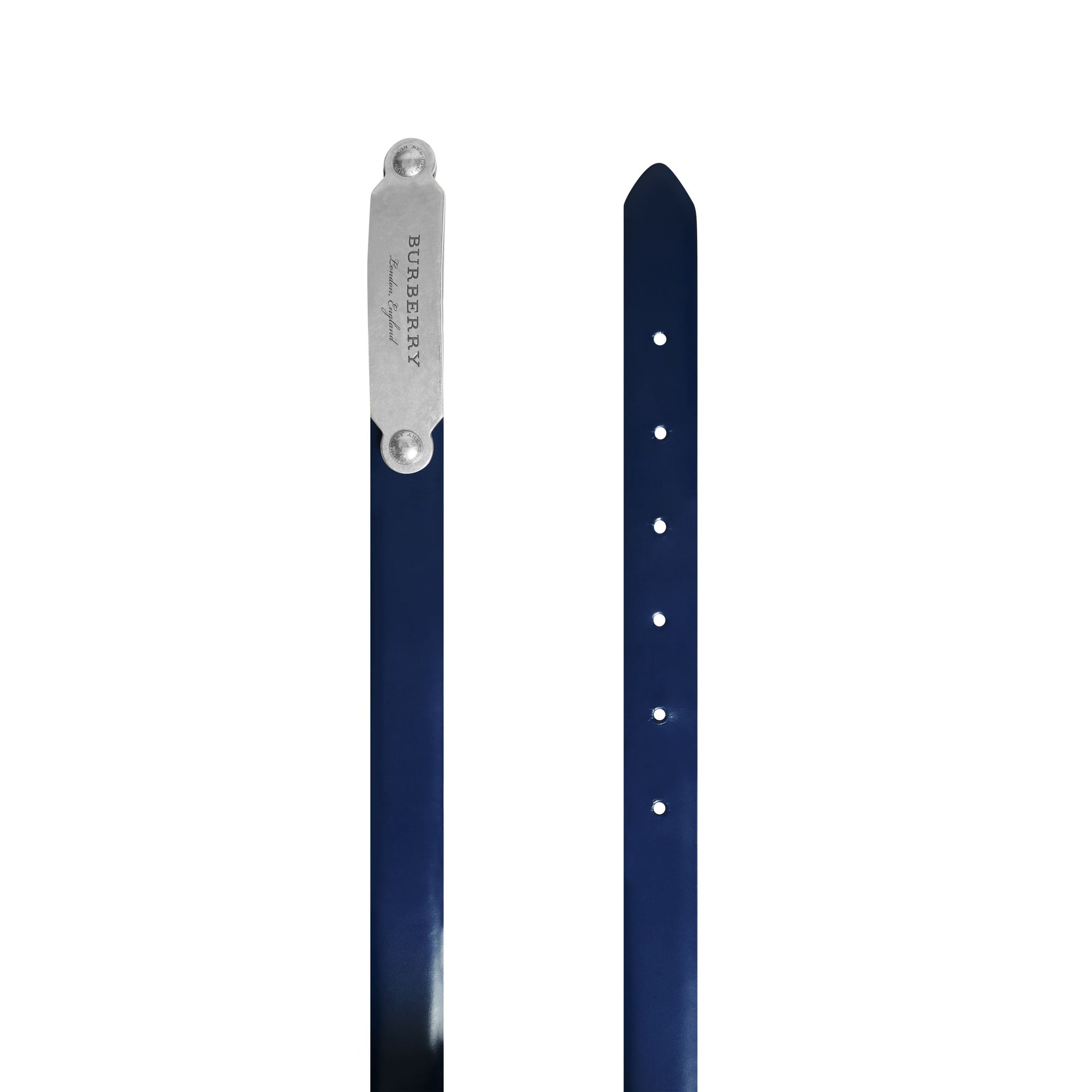 CANVAS BLUE Ceinture en cuir avec boucle plaque