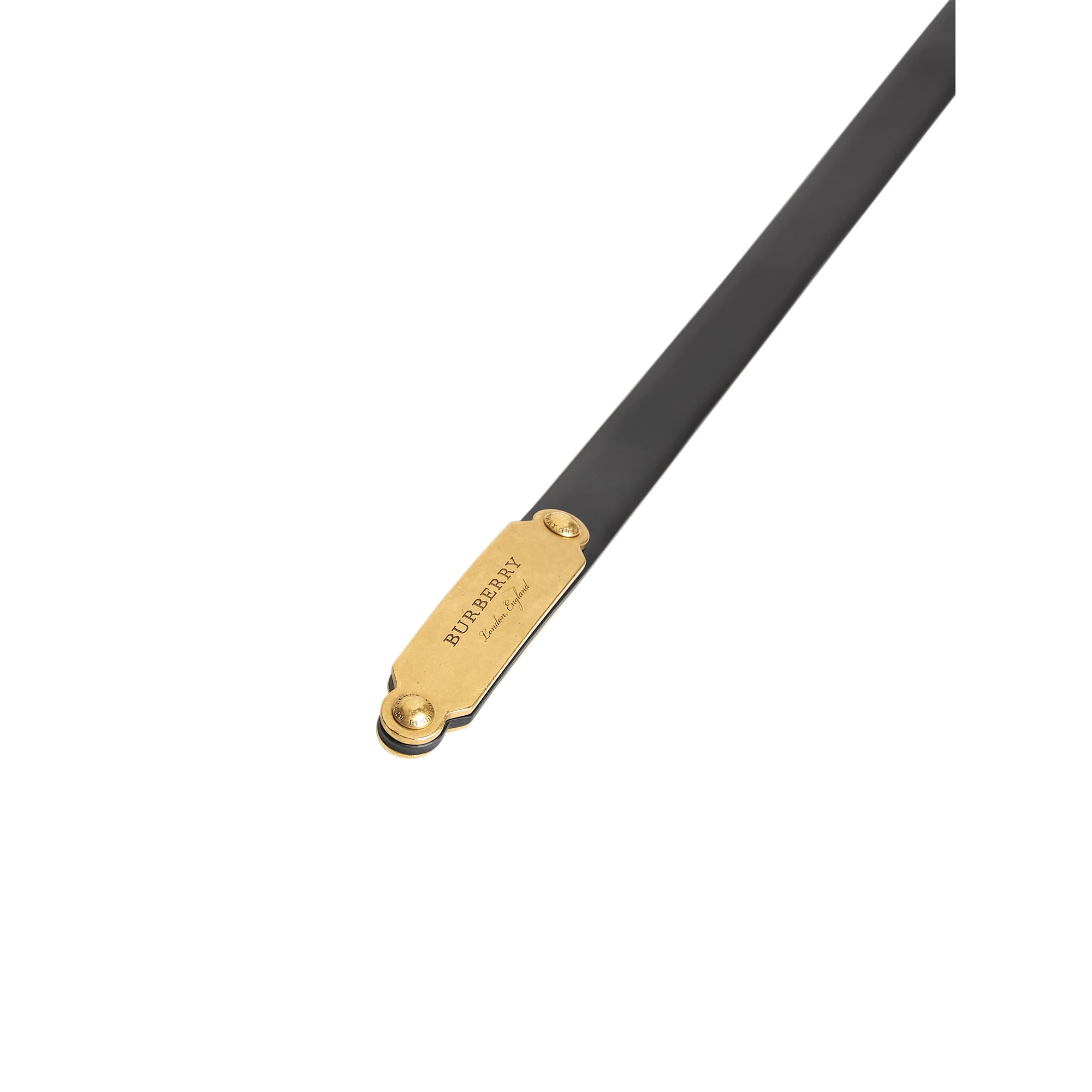 Ceinture en cuir avec boucle plaque - Noir
