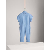 STEEL BLUE Combinaison en chambray à manches courtes