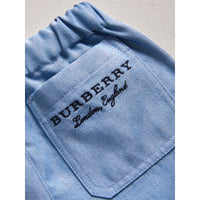 STEEL BLUE Pantalon à taille élastique en chambray