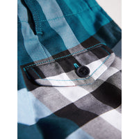 AZURE BLUE Short en coton à motif check