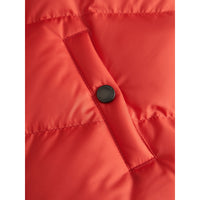 BRIGHT ORANGE RED Veste sans manches rembourrée à capuche