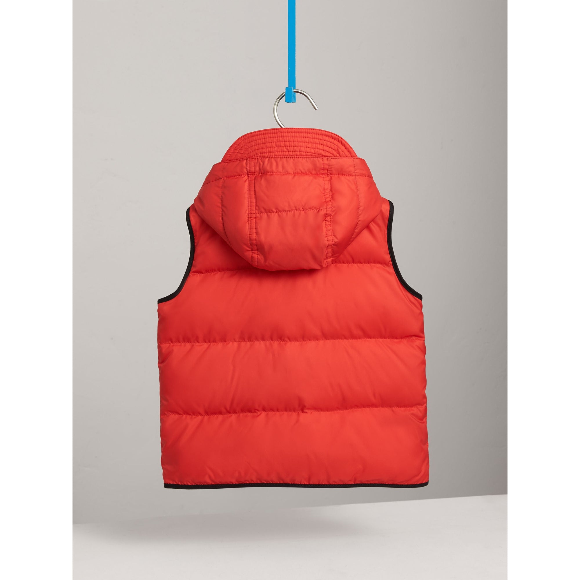 BRIGHT ORANGE RED Veste sans manches rembourrée à capuche