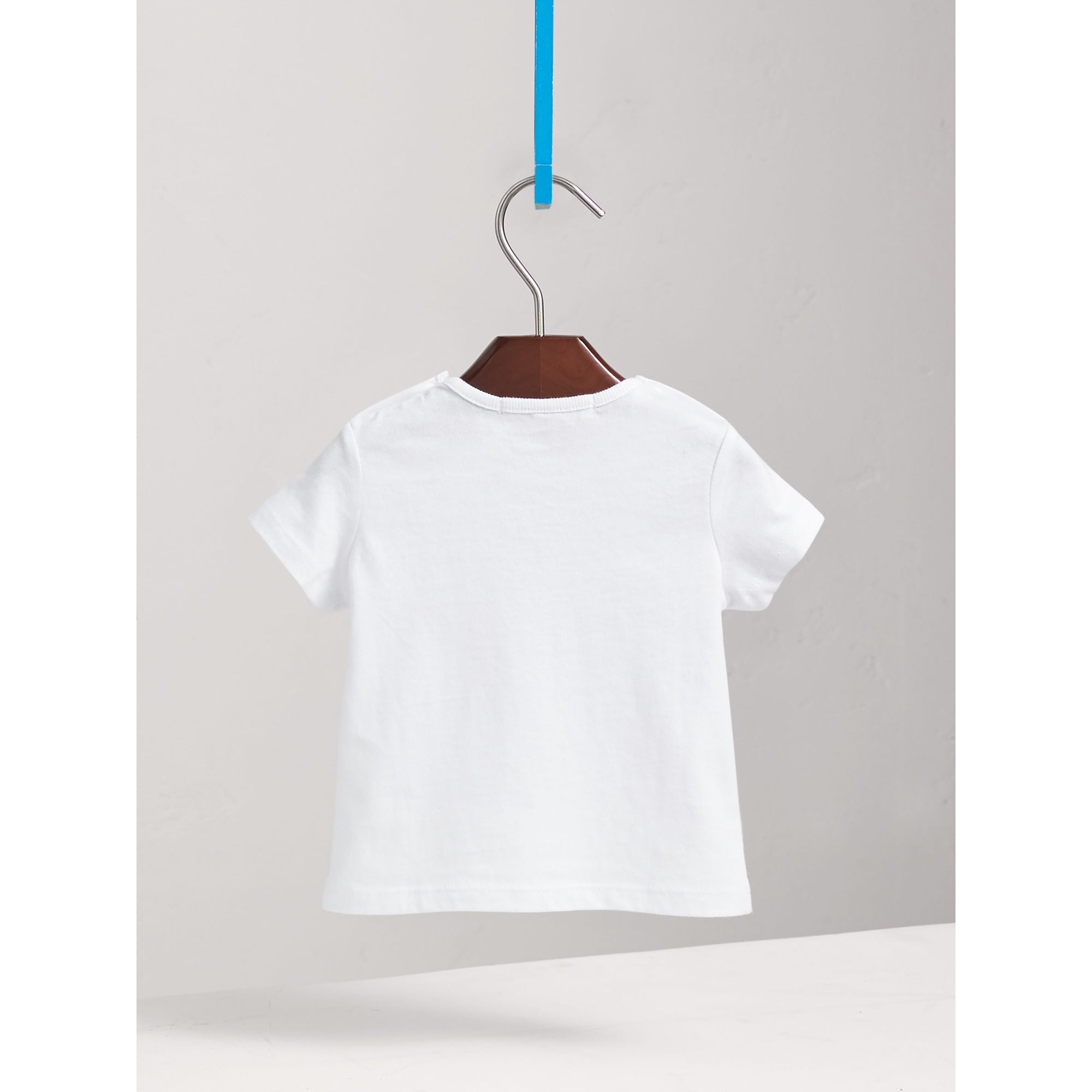 WHITE T-shirt en coton avec poche à motif check