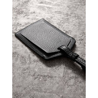 BLACK Porte-étiquette en cuir grainé