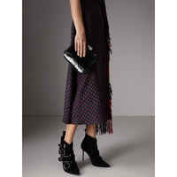 Petit sac porte-monnaie en alligator - Noir