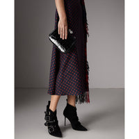 Petit sac porte-monnaie en alligator - Noir