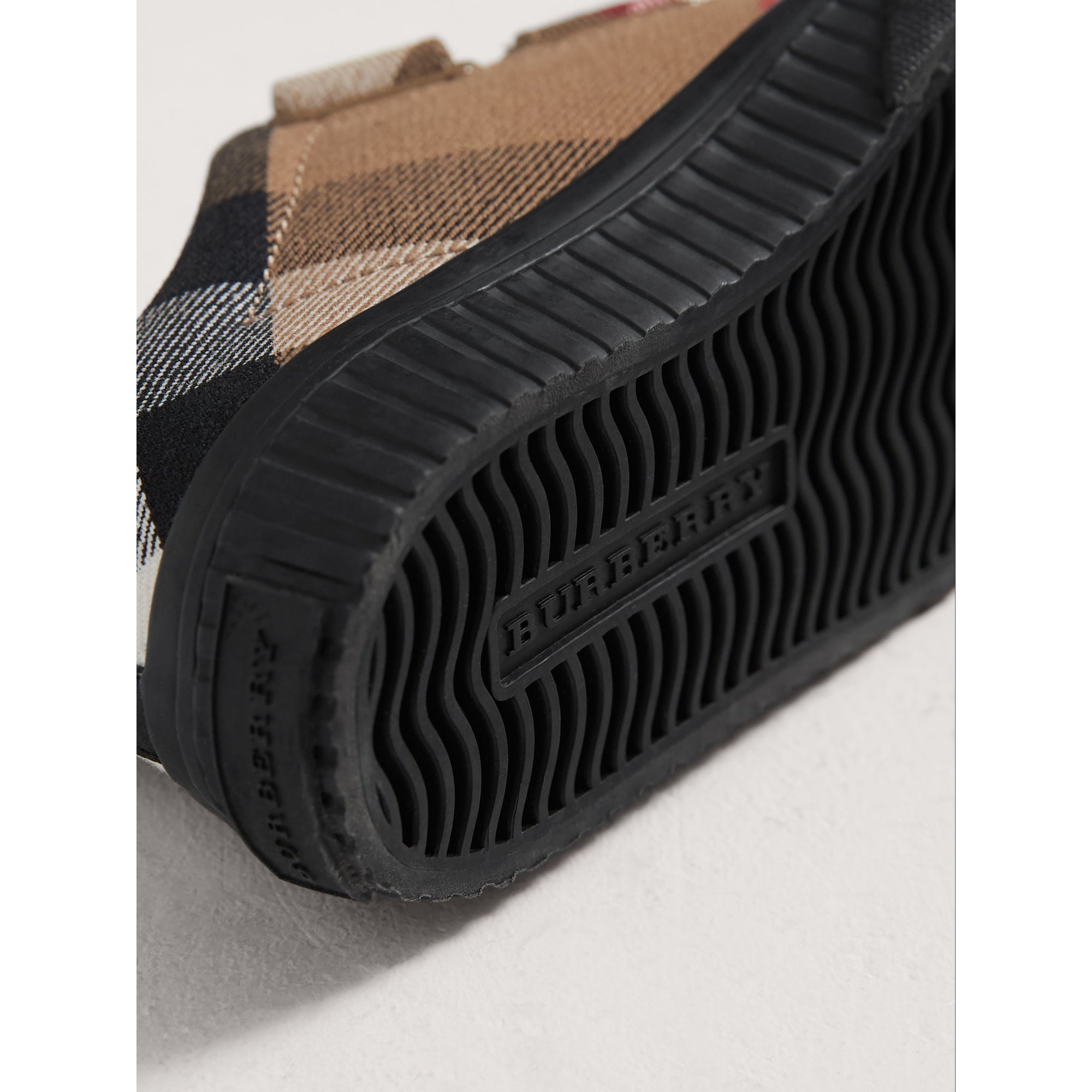 CLASSIC/BLACK Sneakers en coton House check et cuir