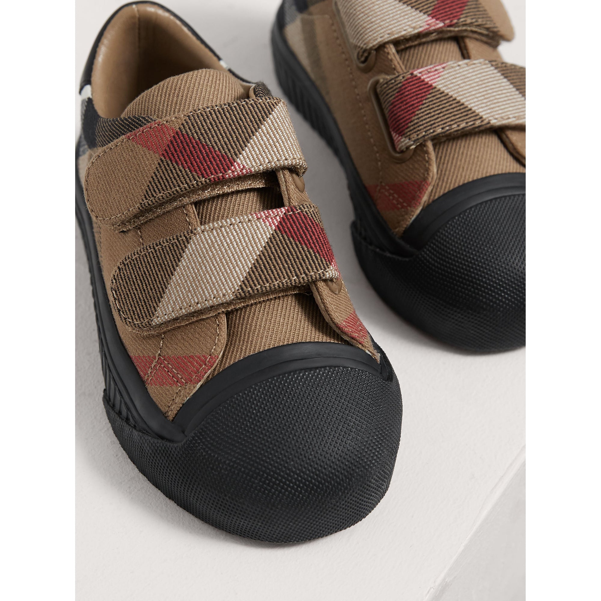 CLASSIC/BLACK Sneakers en coton House check et cuir