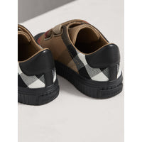 CLASSIC/BLACK Sneakers en coton House check et cuir