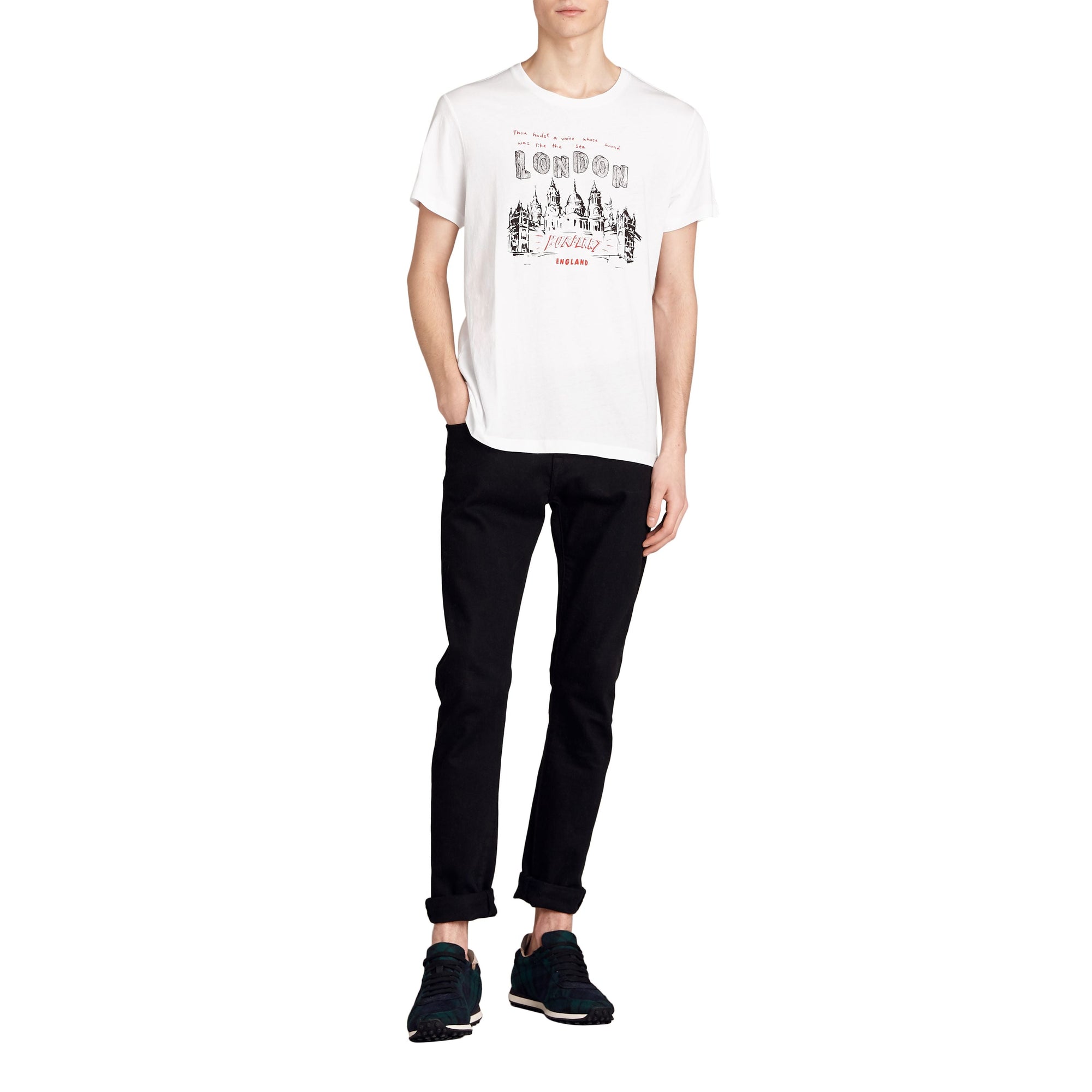 WHITE T-shirt en coton à imprimé Panorama londonien