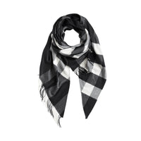 BLACK Châle en cachemire à motif check