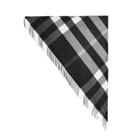 BLACK Châle en cachemire à motif check