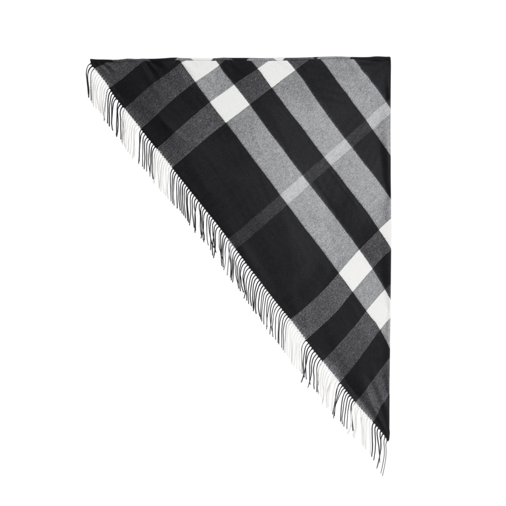 BLACK Châle en cachemire à motif check