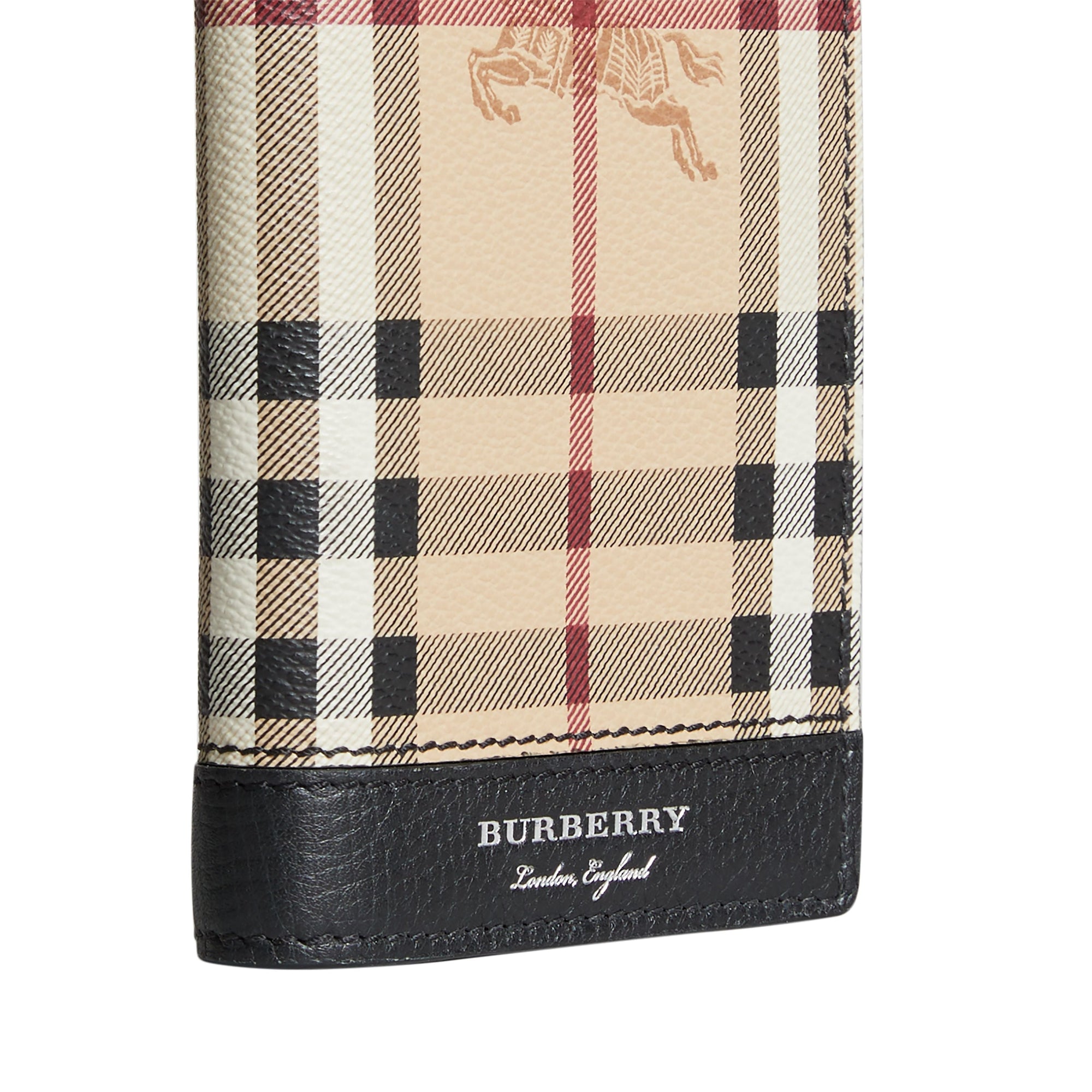 BLACK Portefeuille continental à motif Haymarket check avec cuir