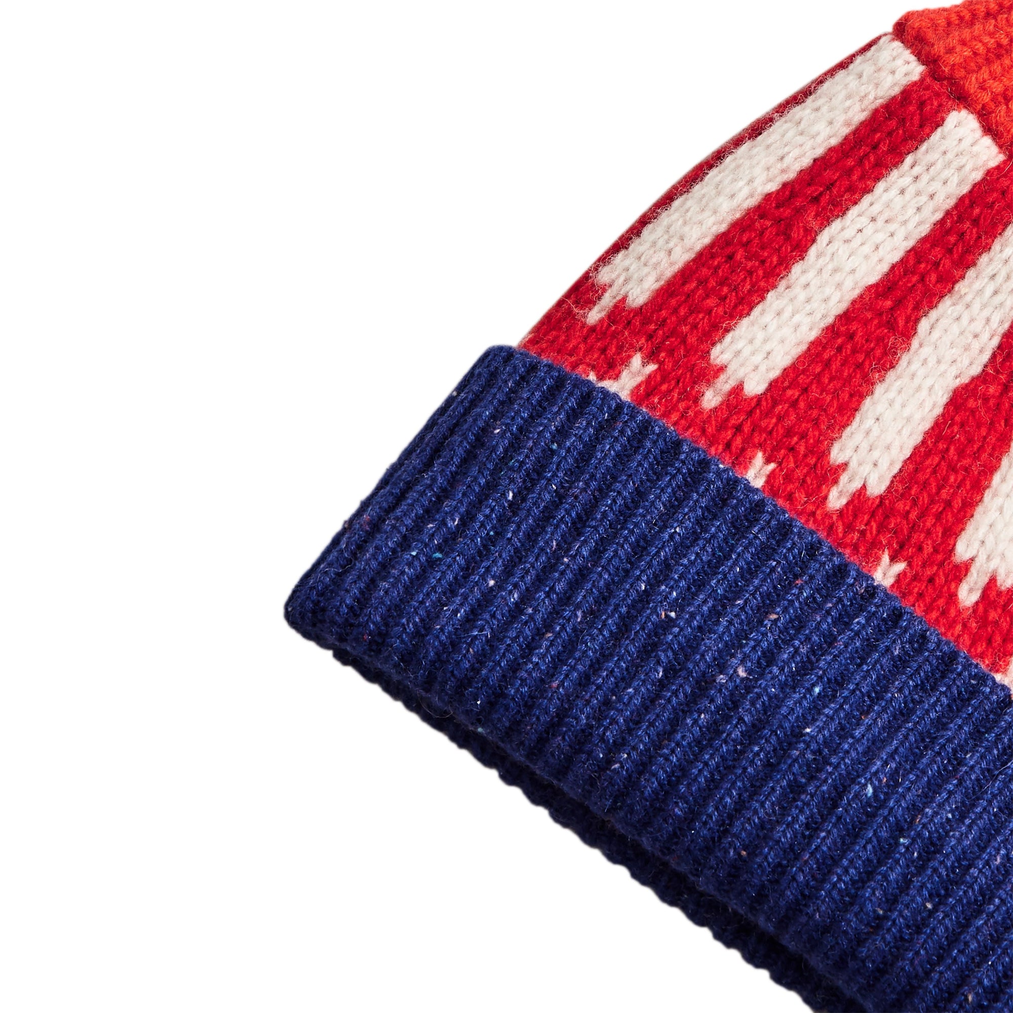 CORAL RED Bonnet en cachemire et laine mélangés façon patchwork