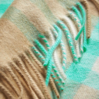 BRIGHT AQUA Écharpe en cachemire à motif check