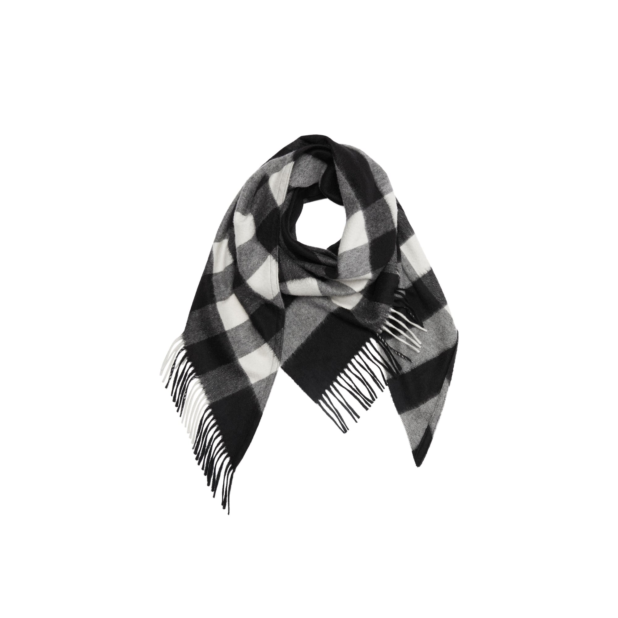 BLACK Bandana Burberry en cachemire à motif check
