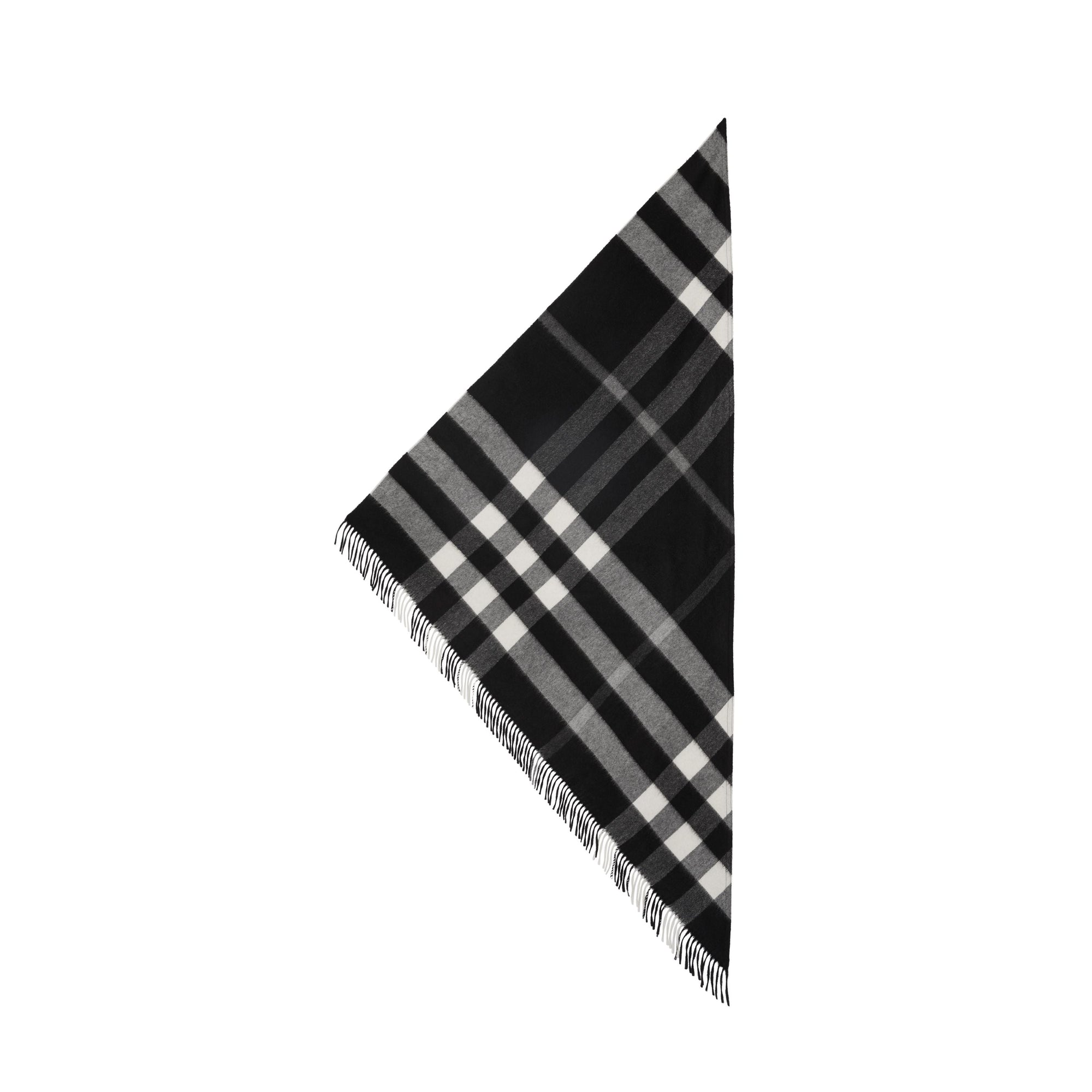 BLACK Bandana Burberry en cachemire à motif check